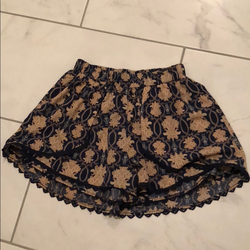 Navy and Tan Skort